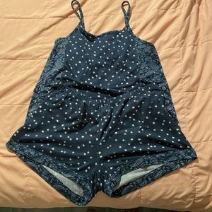 Lucky brand navy blue stars soft and cozy pajama set size Large